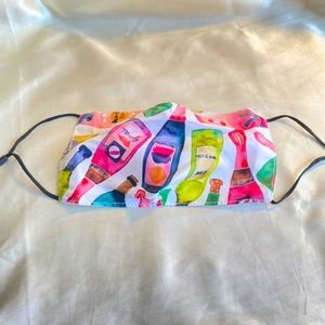 Brand new watercolour wine facemask